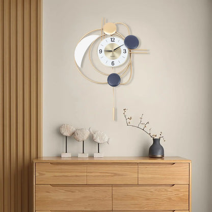 Luxury Silent Hanging Clock with Swing Pendulum
