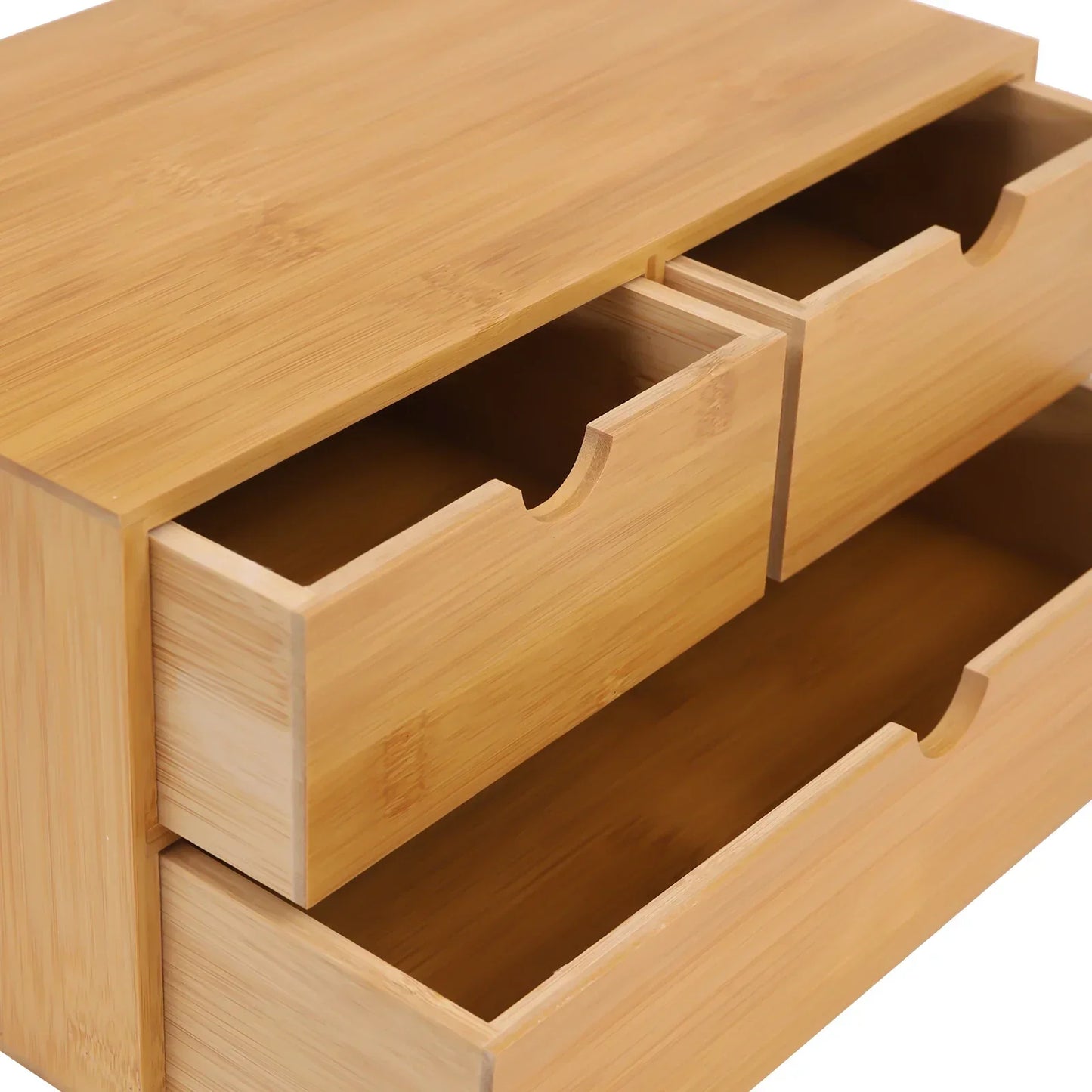 Bamboo Desktop Storage Organizer with 3-Drawers