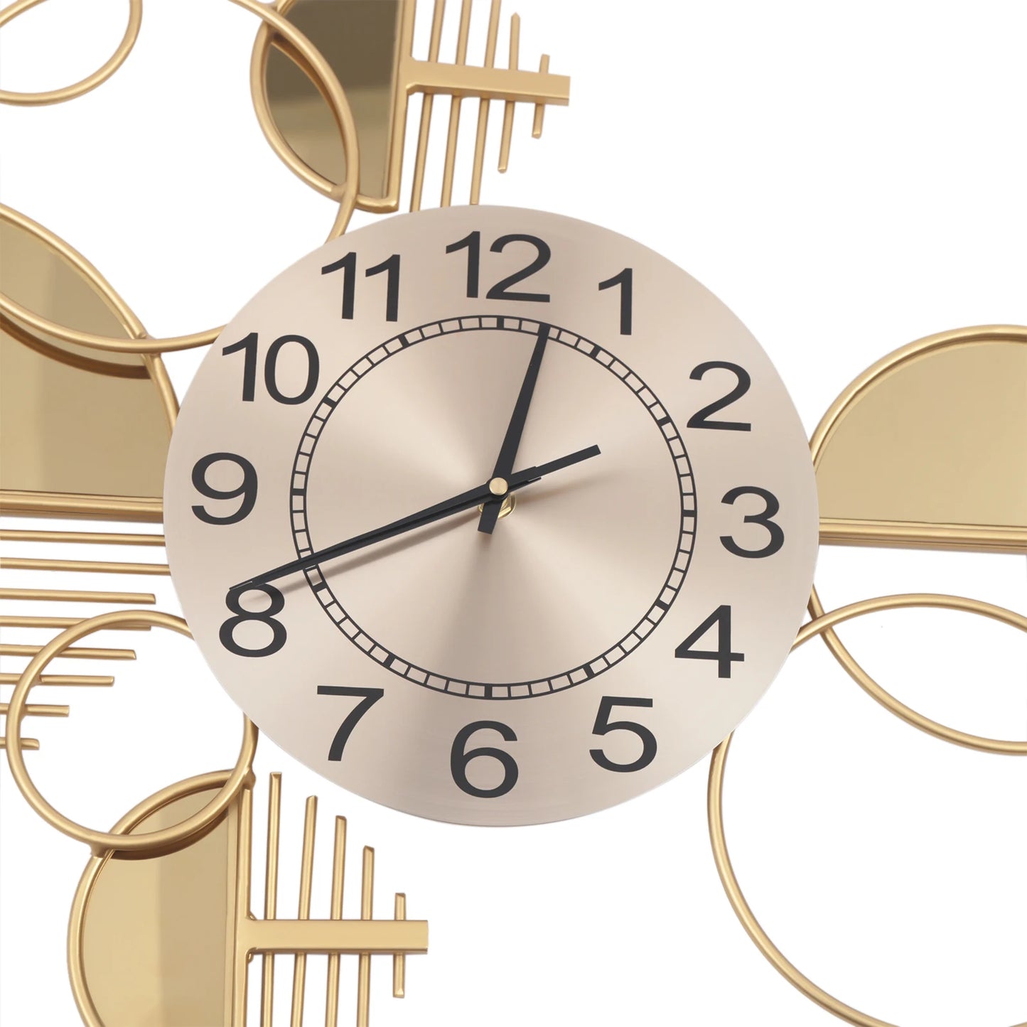 Creative Modern Metal Wall Clock, Gold