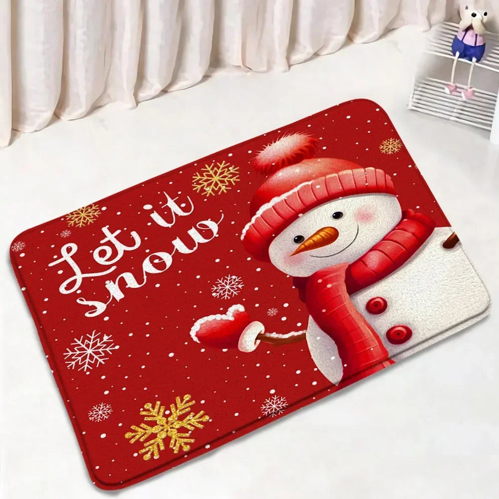 Christmas Shower Curtain & Bath Mat Set