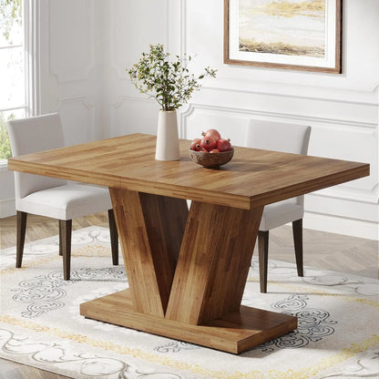 47-Inch Dining Table Seats 4 with Heavy Duty Pedestal