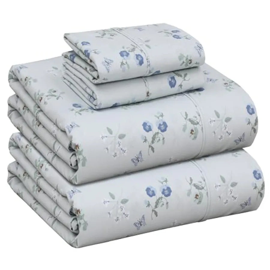 Butter Flight - Crisp Cooling 100% Organic Cotton Percale Sheet Set