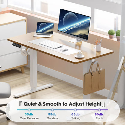 40 x 24 Inch Electric Sit Stand Computer Desk w/ Adjustable Height