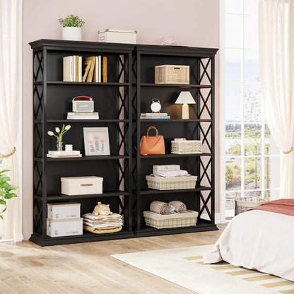 6-Tier 5 Shelf Display Storage Bookshelf