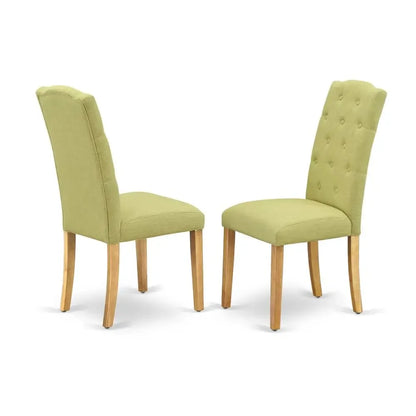 7 Pc Dining Set with Rectangle Table & 6 Upholstered Chairs