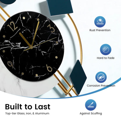 22 inch Marble Nordic Style Creative Luxury Wall Clock