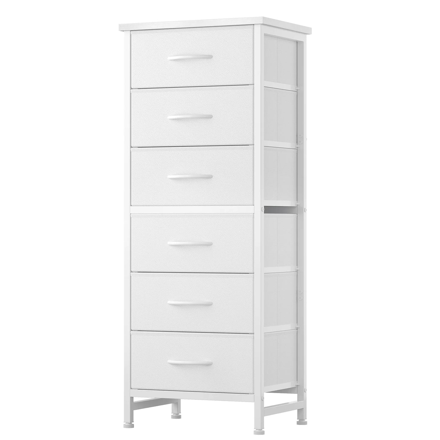 Narrow Storage Tower with Wood Top and Metal Frame