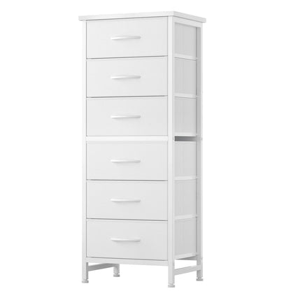 Narrow Storage Tower with Wood Top and Metal Frame