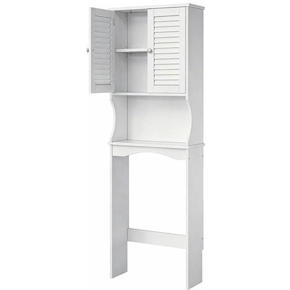 Space-Saving Bathroom Organizer with Adjustable Shelf & Anti-Tip