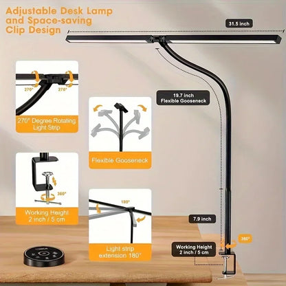 Architectural Desk Lamp with Fixture & 5-Color Stepless Dimmer