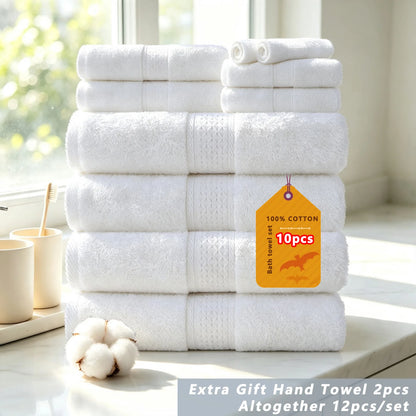 20/16/10pcs Cotton Soft Bath Towel Set for Bathroom
