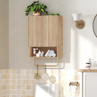 Wall Mounted Medicine Cabinet w/ Towel Bar & Adjustable Shelf