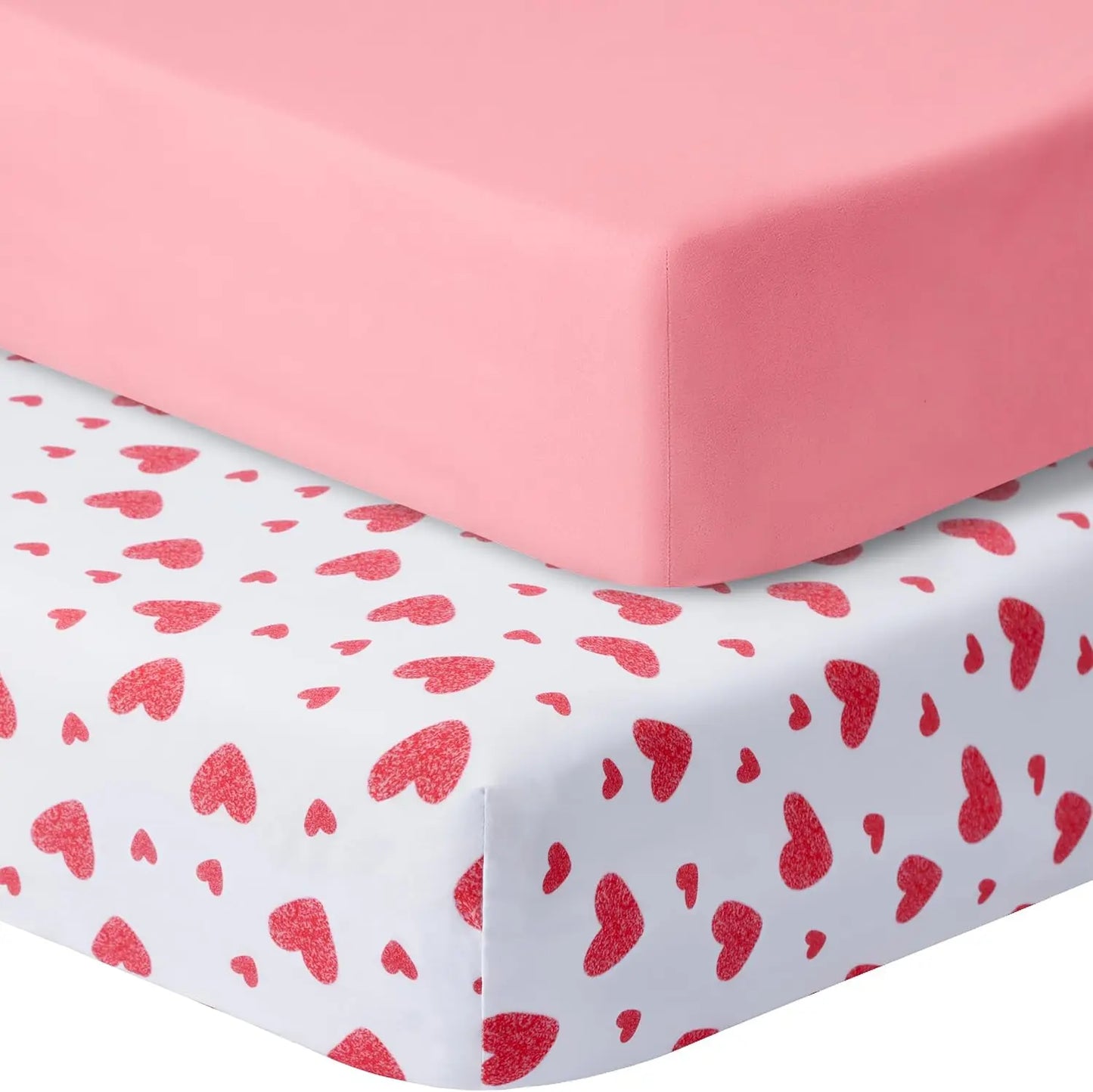 2-Pack Soft Microfiber Fitted Crib Sheets