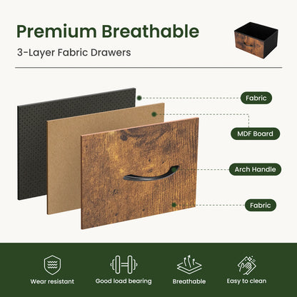 Mobile Printer Stand with Open Shelf & Side Storage Bag