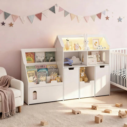 Castle Shaped Toy Storage Organizer with Removable Drawers