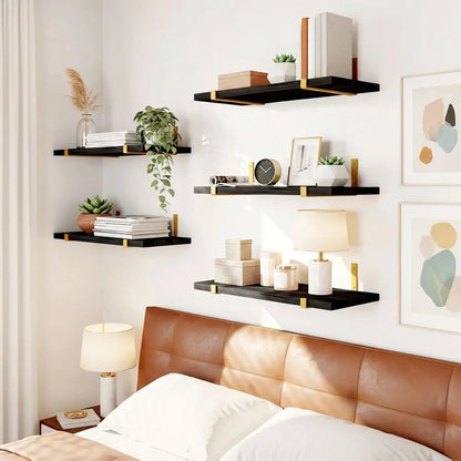 5pcs Floating Shelves for Displaying Decorative Items