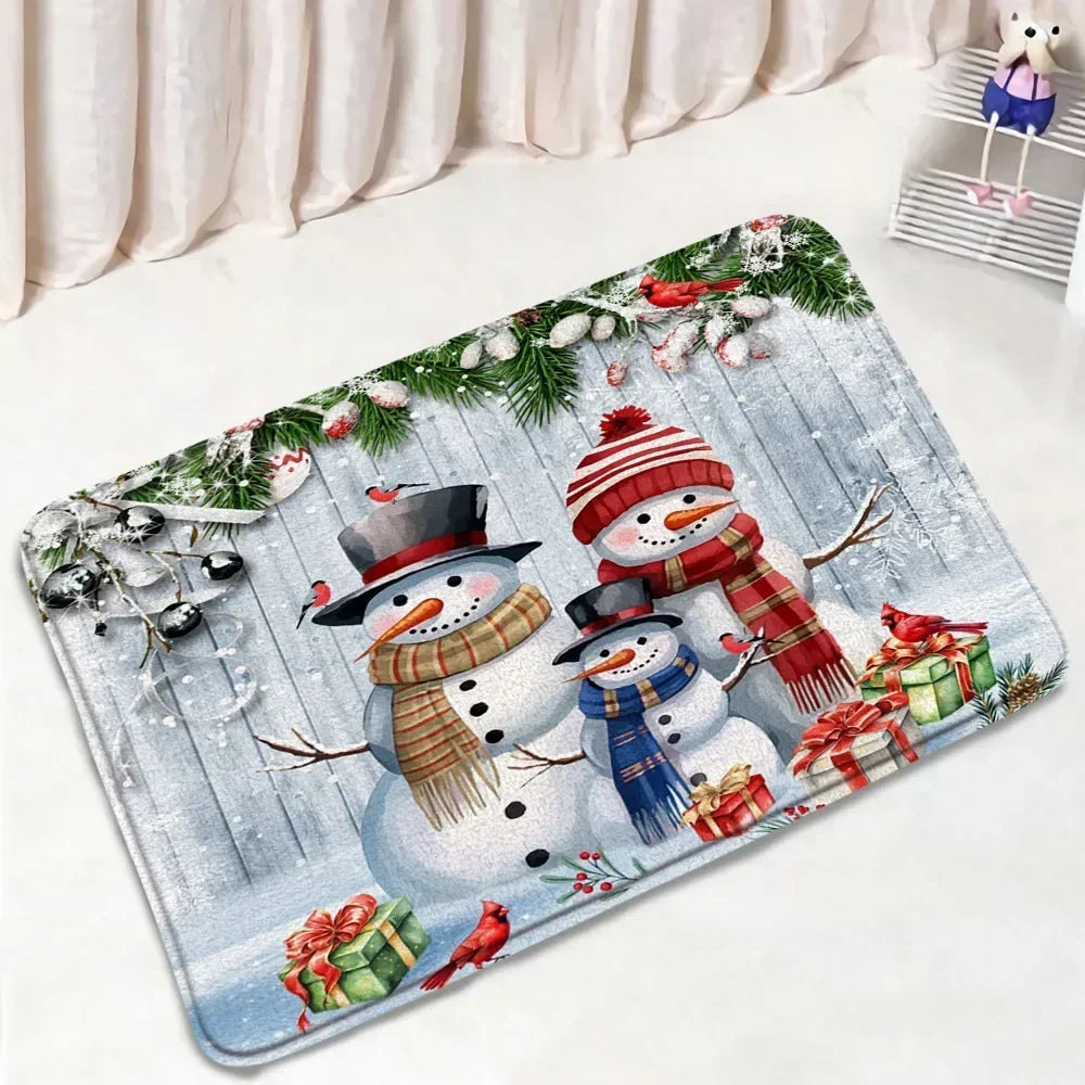 Christmas Shower Curtain & Bath Mat Set