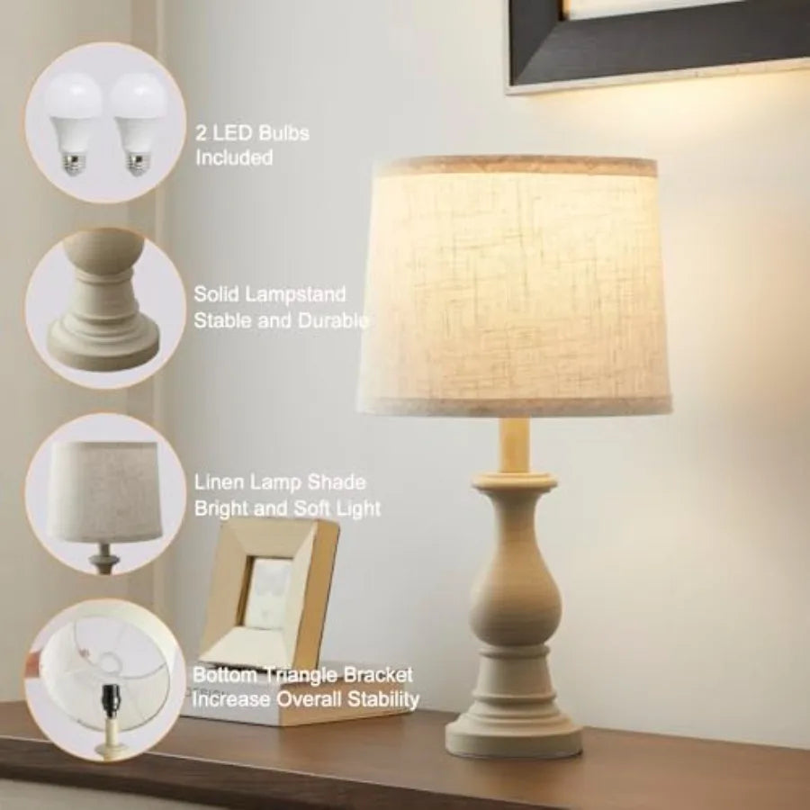 Set of 2, Vintage Table Lamp for Living Room or Bedroom