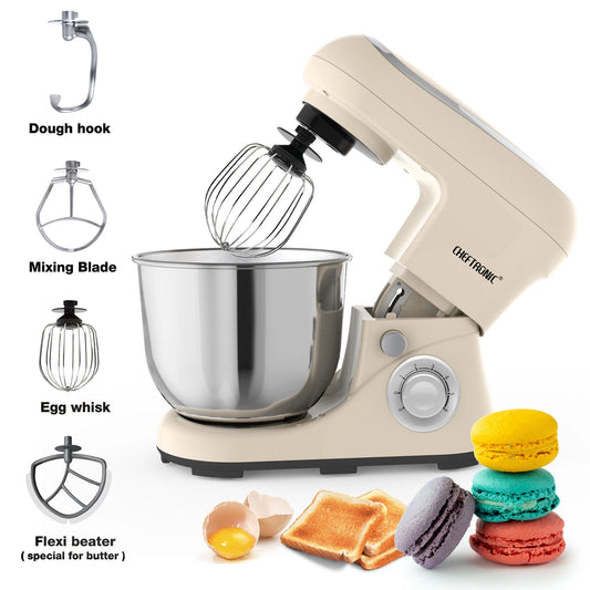 5 Qt Tilt-Head Electric Stand Mixer with 6+P Speeds