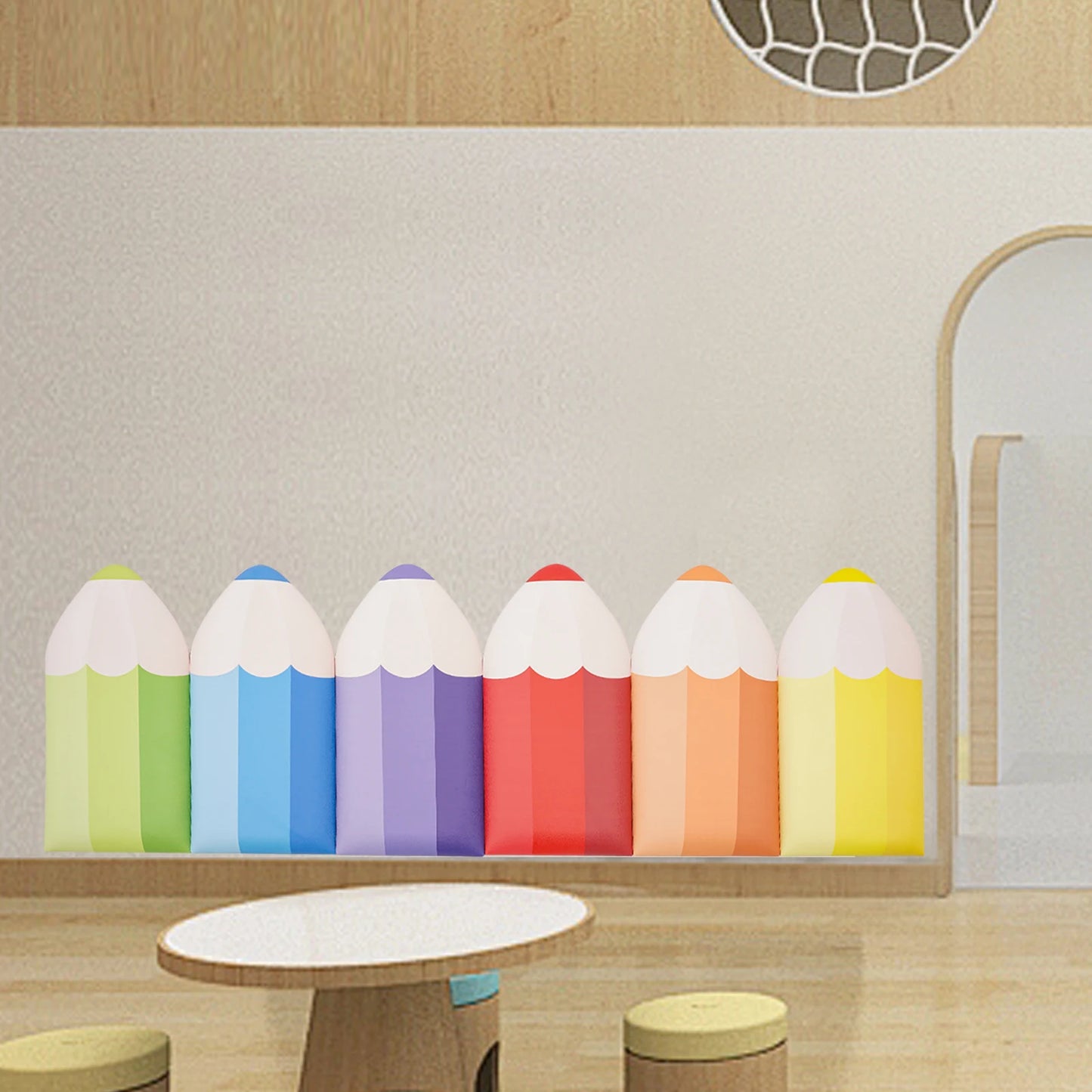 3D Pencil-Shaped Wall Padding for Kids (6 Pcs)