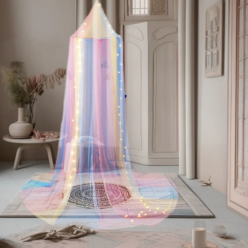 Dome Rainbow Princess Bed Canopy or Tent for Kids