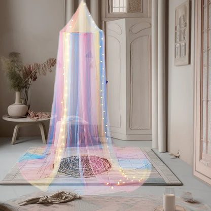 Dome Rainbow Princess Bed Canopy or Tent for Kids