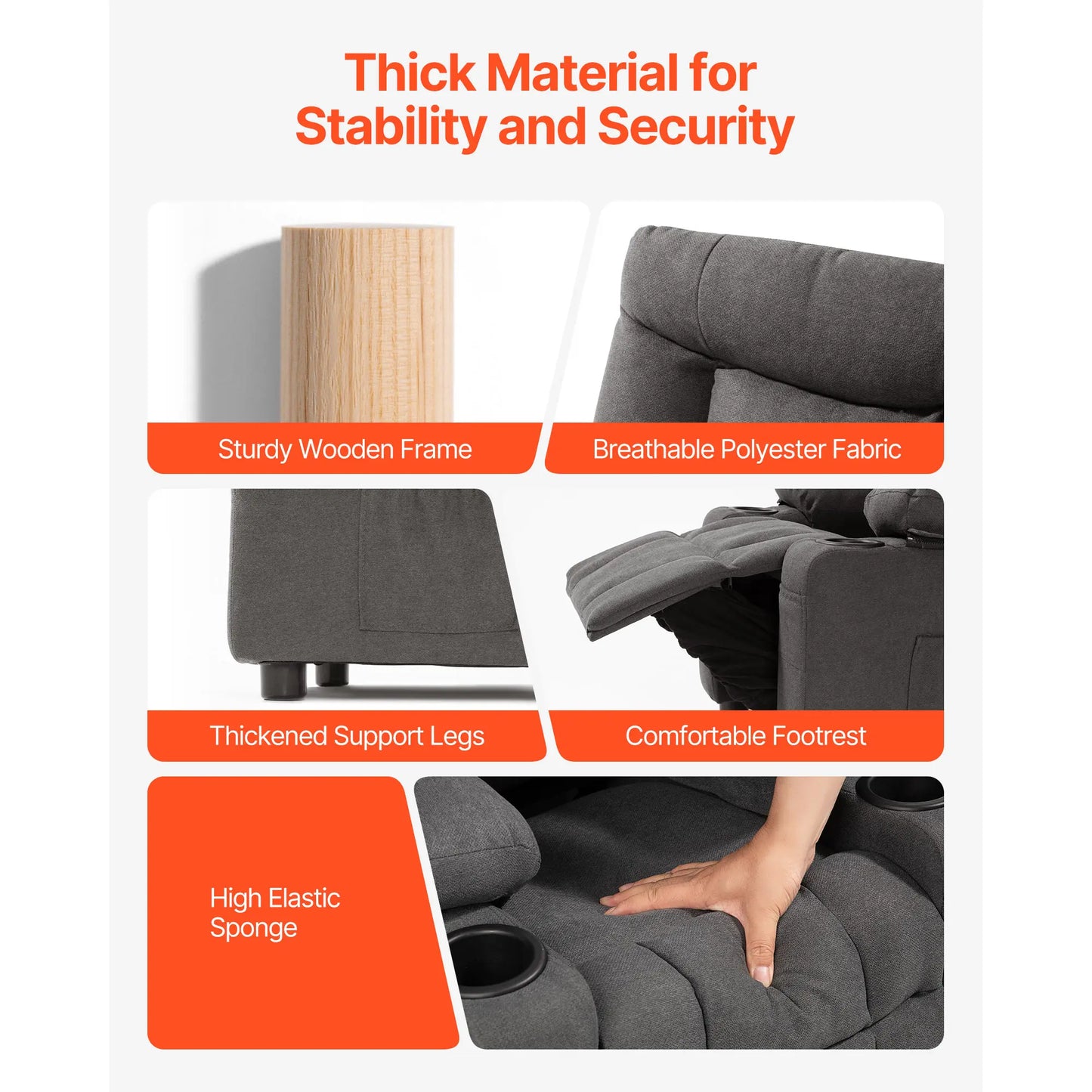 Kids/ Toddler Recliner with Cup Holders
