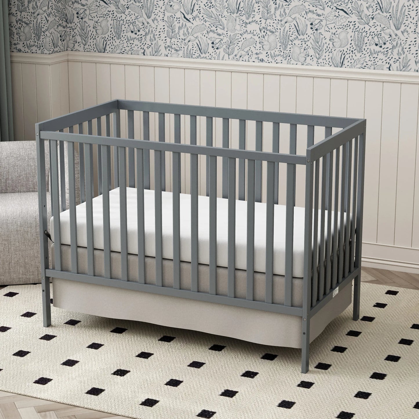 Nursery Crib Converts to Toddler Bed Daybed and Full Size Bed