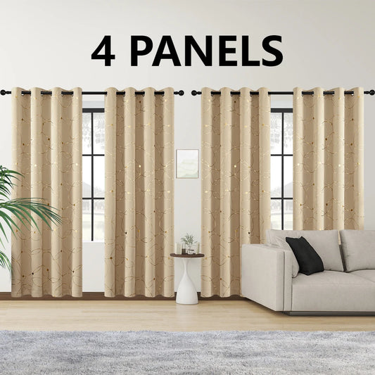 4PCS Blackout Curtains are Thermal Insulated
