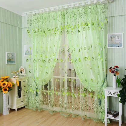 1Pc Modern Tulip Window Screen, Drape, Curtain