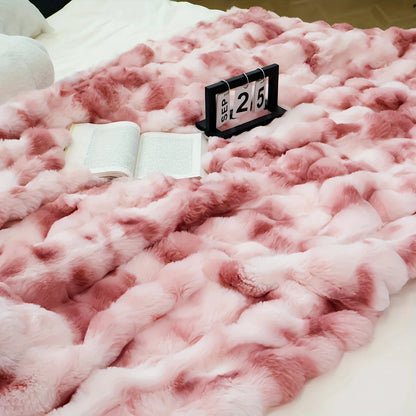 Soft & Cozy Warm Faux Rabbit Fur Throw Blanket