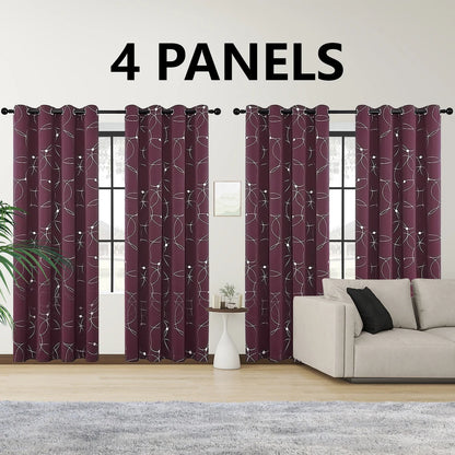 4PCS Blackout Curtains are Thermal Insulated