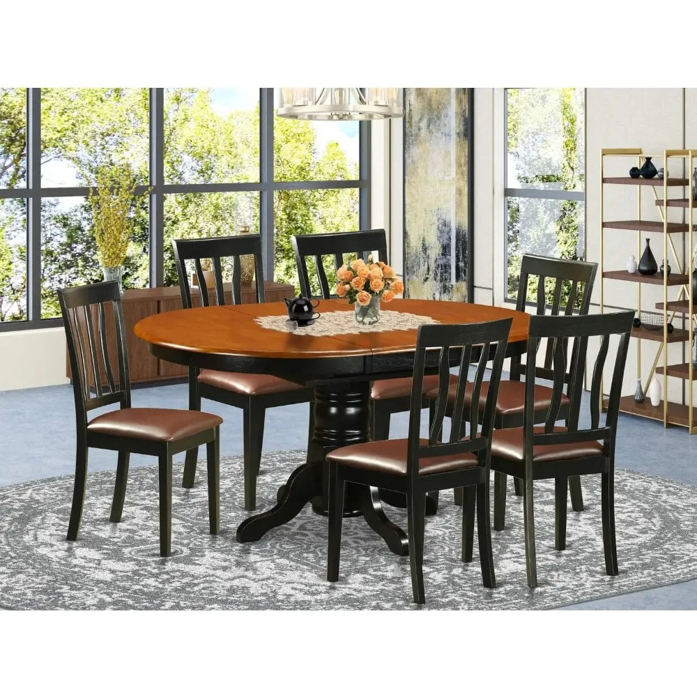 5-Pcs Dining Room Furniture Set with Upholstered Chairs