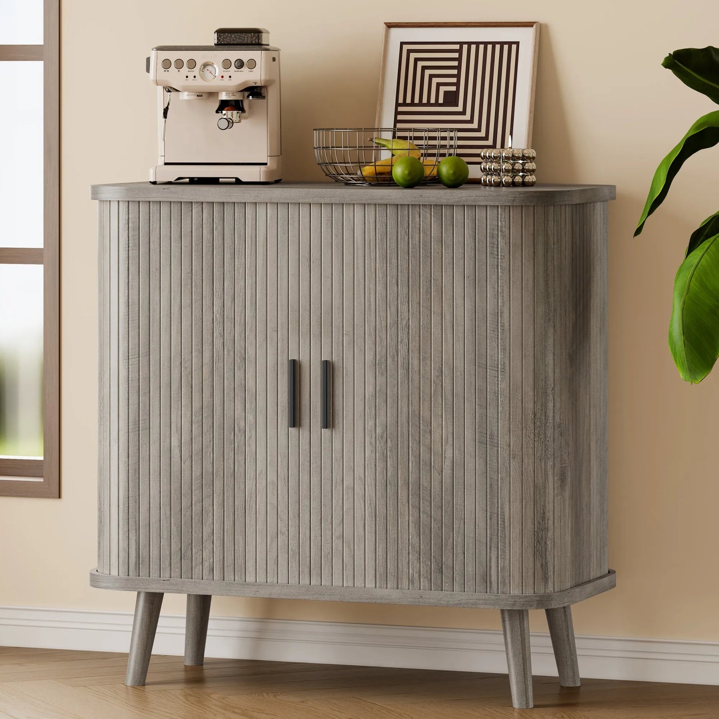 Modern Accent Coffee Bar Console Table for Kitchen, Entryway