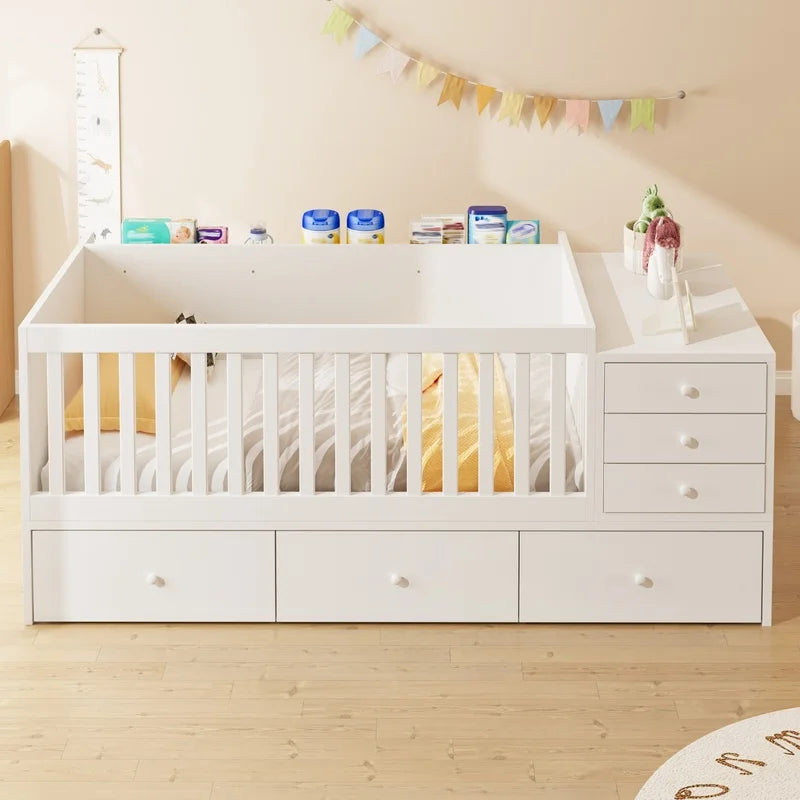 Convertible Crib to Daybed with Drawers & Changing Table