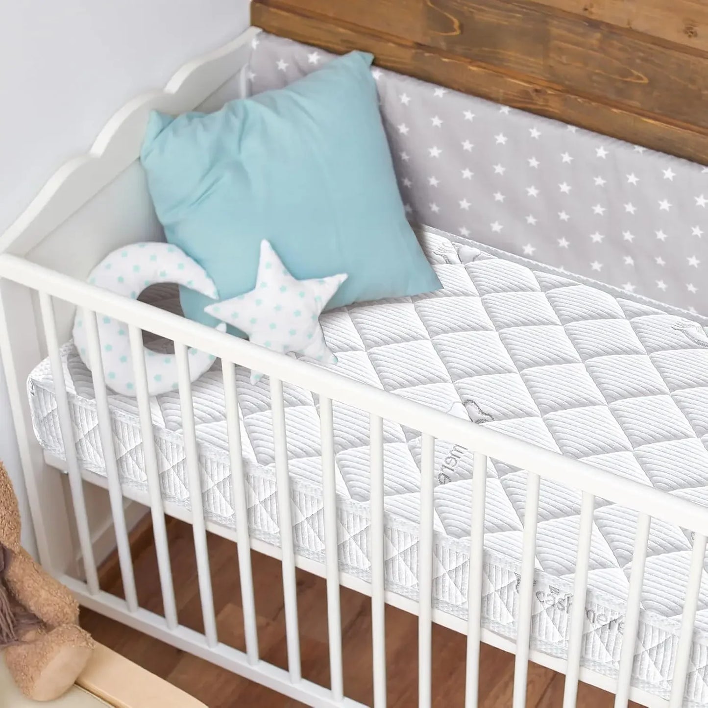 Premium Crib & Toddler Mattress, Fleece Surface-Hypoallergenic, 5" Thick