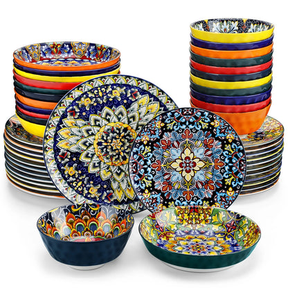 Stoneware- Bohemian Style Dinnerware Set