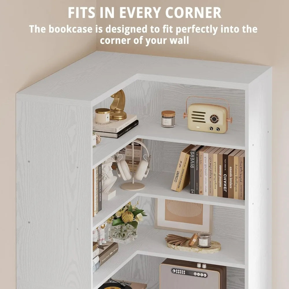 6 Tiers Large Bookshelves with Storage Rack