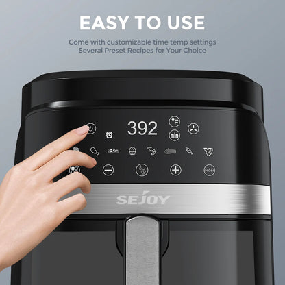 6 Qt 8-in-1 Air Fryer with Premium Ceramic Coating