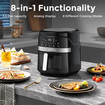 6 Qt 8-in-1 Air Fryer with Premium Ceramic Coating