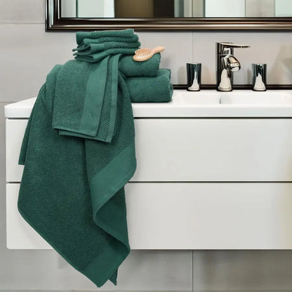 Pack of 8 Popcorn Textured Luxury Towels Set, 100% Cotton