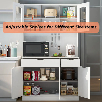 71" Tall Hutch with Charging Station & Adjustable