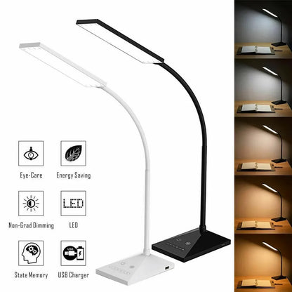 Flexible Touch Sensor LED Reading Dimmable Desk Lamp