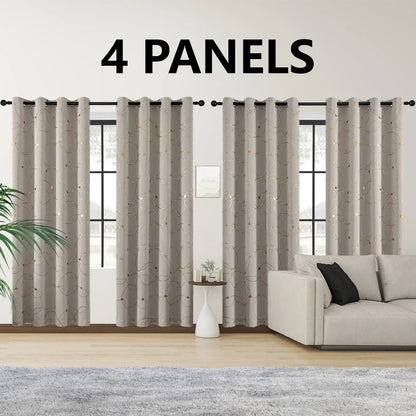 4PCS Blackout Curtains are Thermal Insulated