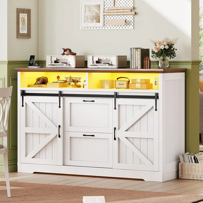 Farmhouse File Cabinet with 2 Drawers for Home Office