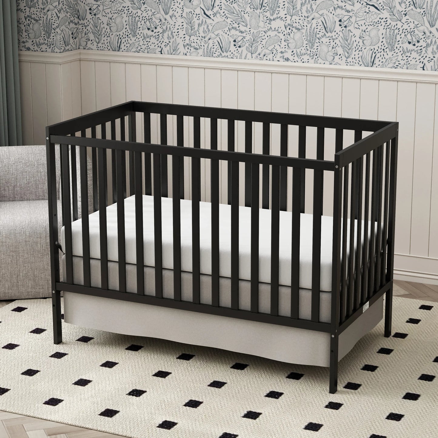Nursery Crib Converts to Toddler Bed Daybed and Full Size Bed