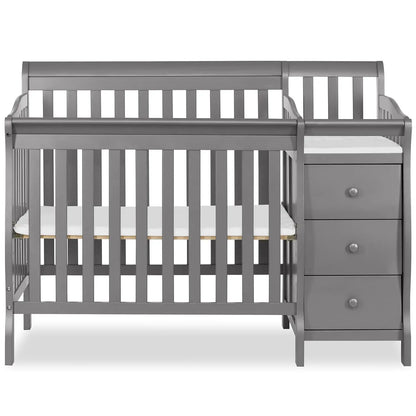 4-in-1 Mini Convertible Baby Crib & Changer with Storage