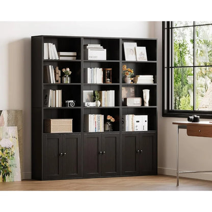 6-Tier Display Bookcase with Doors