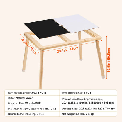 Wooden Sensory Table for Kids Activity with Storage Bins