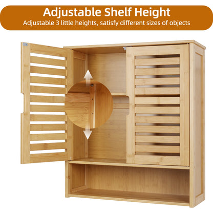 Wall Mounted Bamboo Medicine Cabinet
